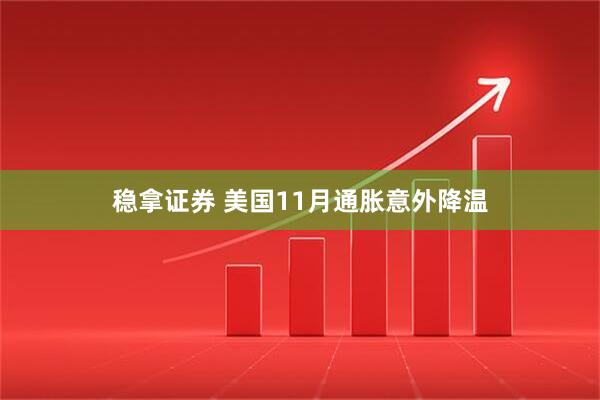 稳拿证券 美国11月通胀意外降温